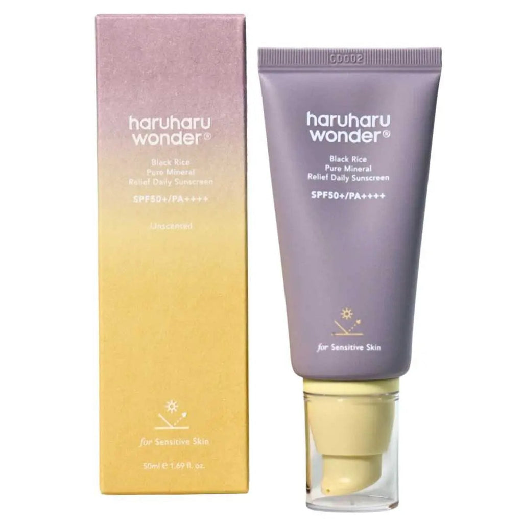Black Rice Pure Mineral Relief Daily Sunscreen 50ml - HaruHaru