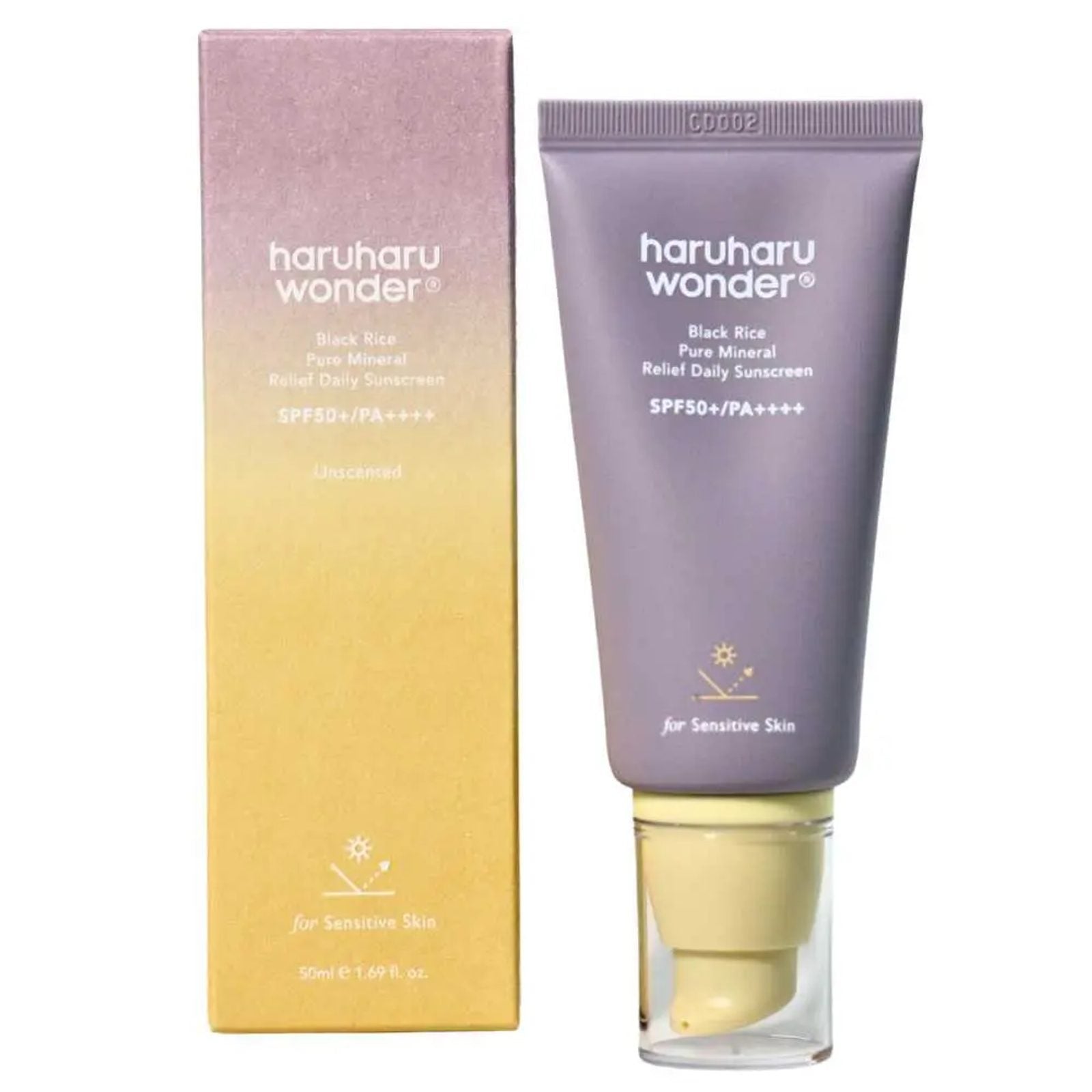 Black Rice Pure Mineral Relief Daily Sunscreen 50ml - HaruHaru