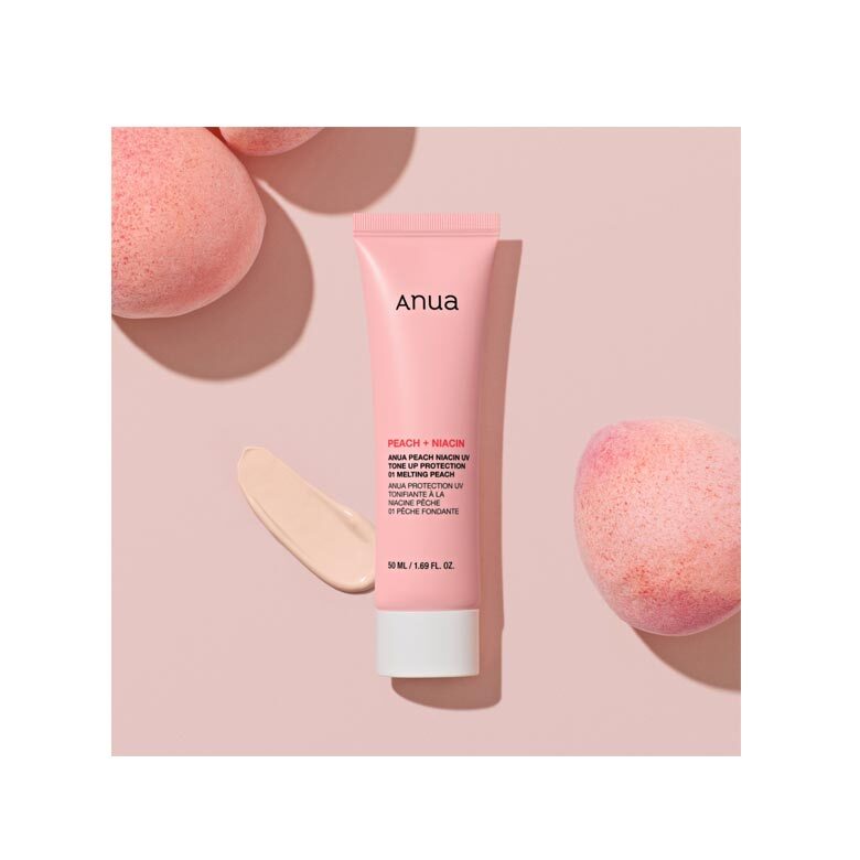 واقي من الشمس بخلاصة الخوخ والنياسين، لون الخوخ الذائب، 50 مل - أنوا