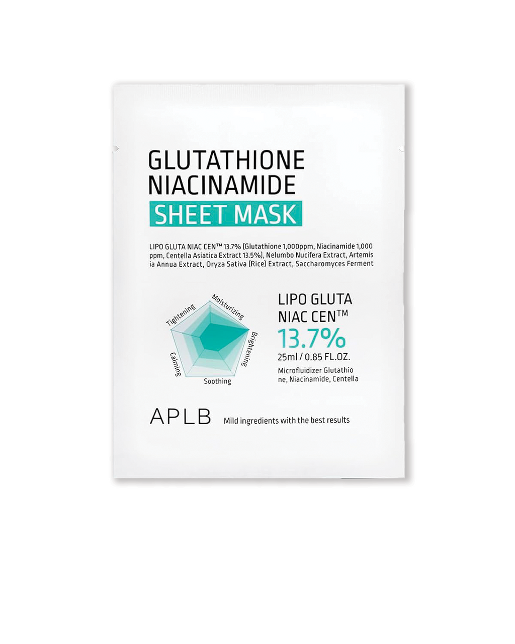 Glutathione Niacinamide Sheet Mask Set (10 Sheets) - APLB